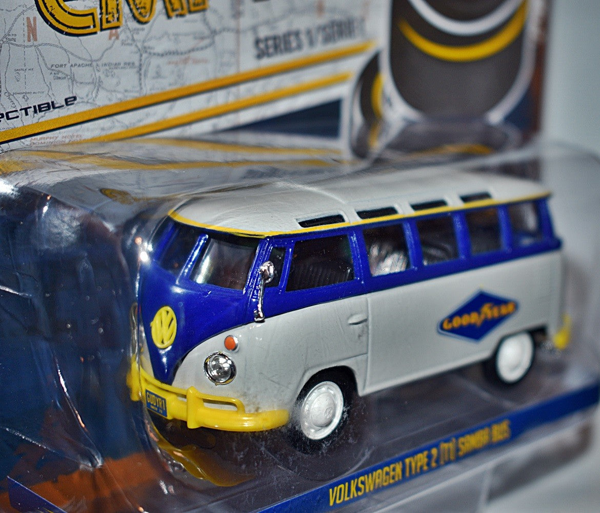 Greenlight -  LE 1:43 Scale - Running on Empty - GoodYear Volkswagen 23 Window Samba Bus