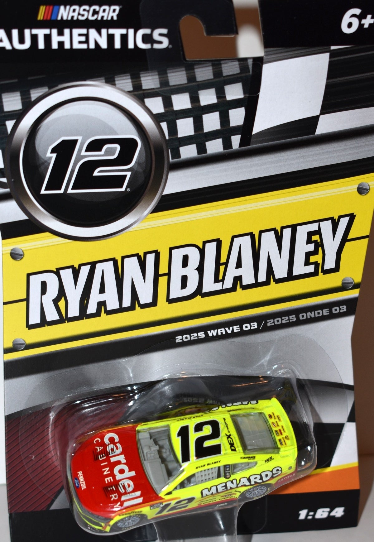 NASCAR Authentics - Ryan Blaney Cardell Menards Ford Mustang