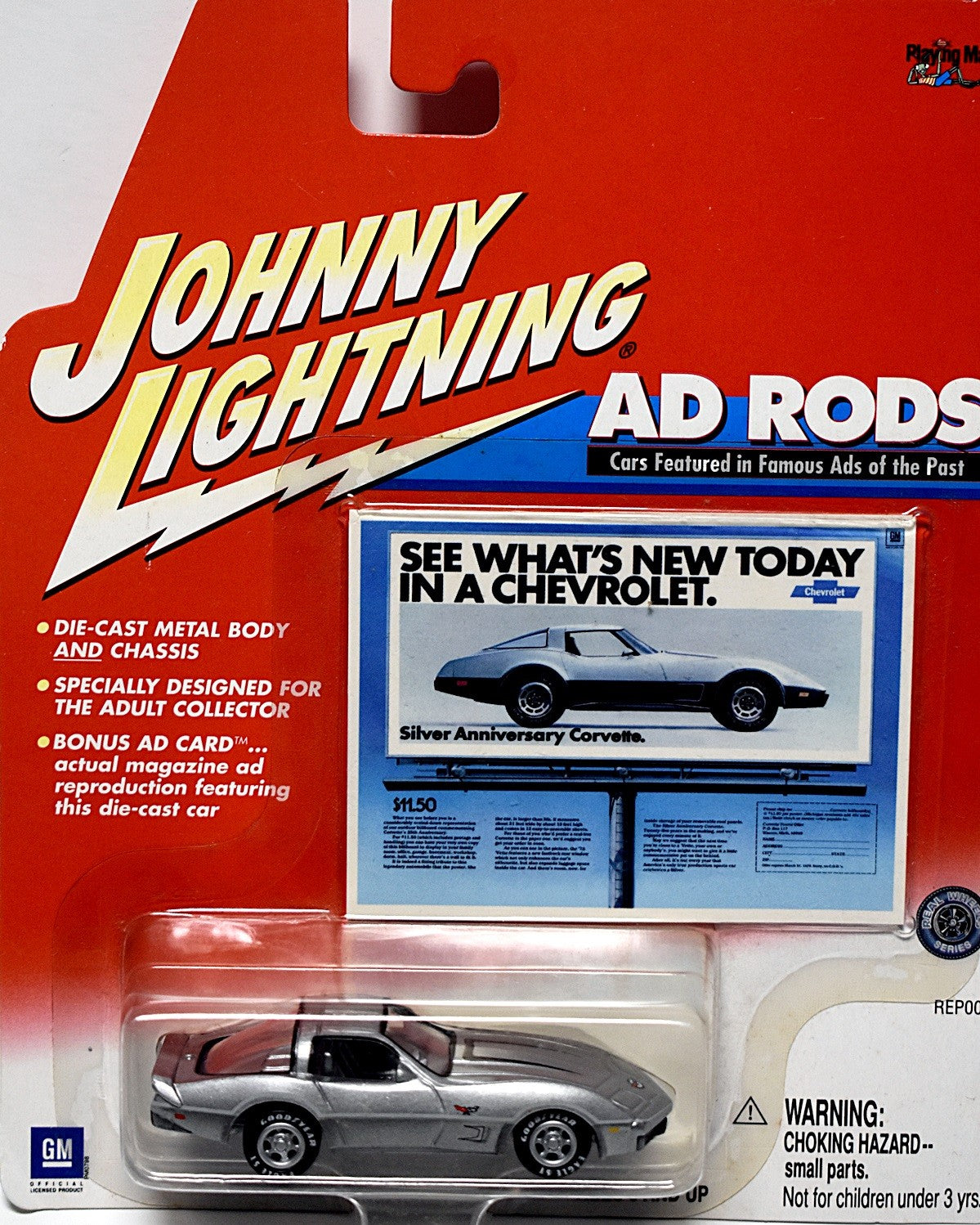 Johnny Lightning Ad Rods - Silver Anniversary 1978 Chevrolet Corvette Coupe