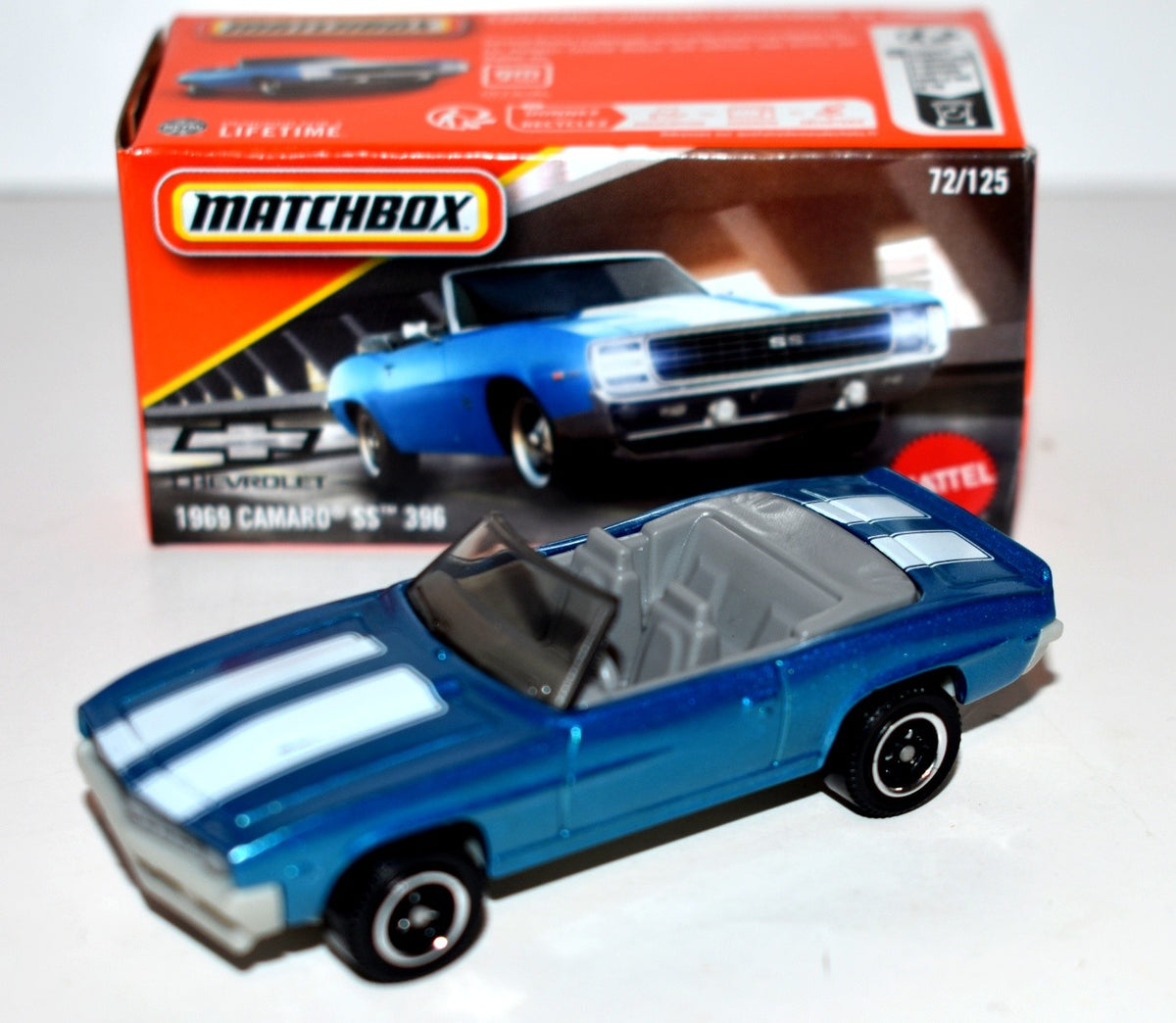 Matchbox  Power Grabs 1969 Chevy Camaro SS-396 Convertible