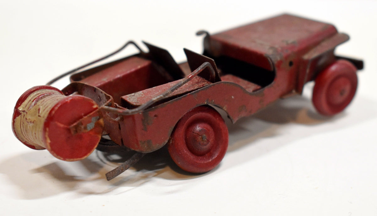 Jouets Polichinelle - Tinplate Fire Department Jeep