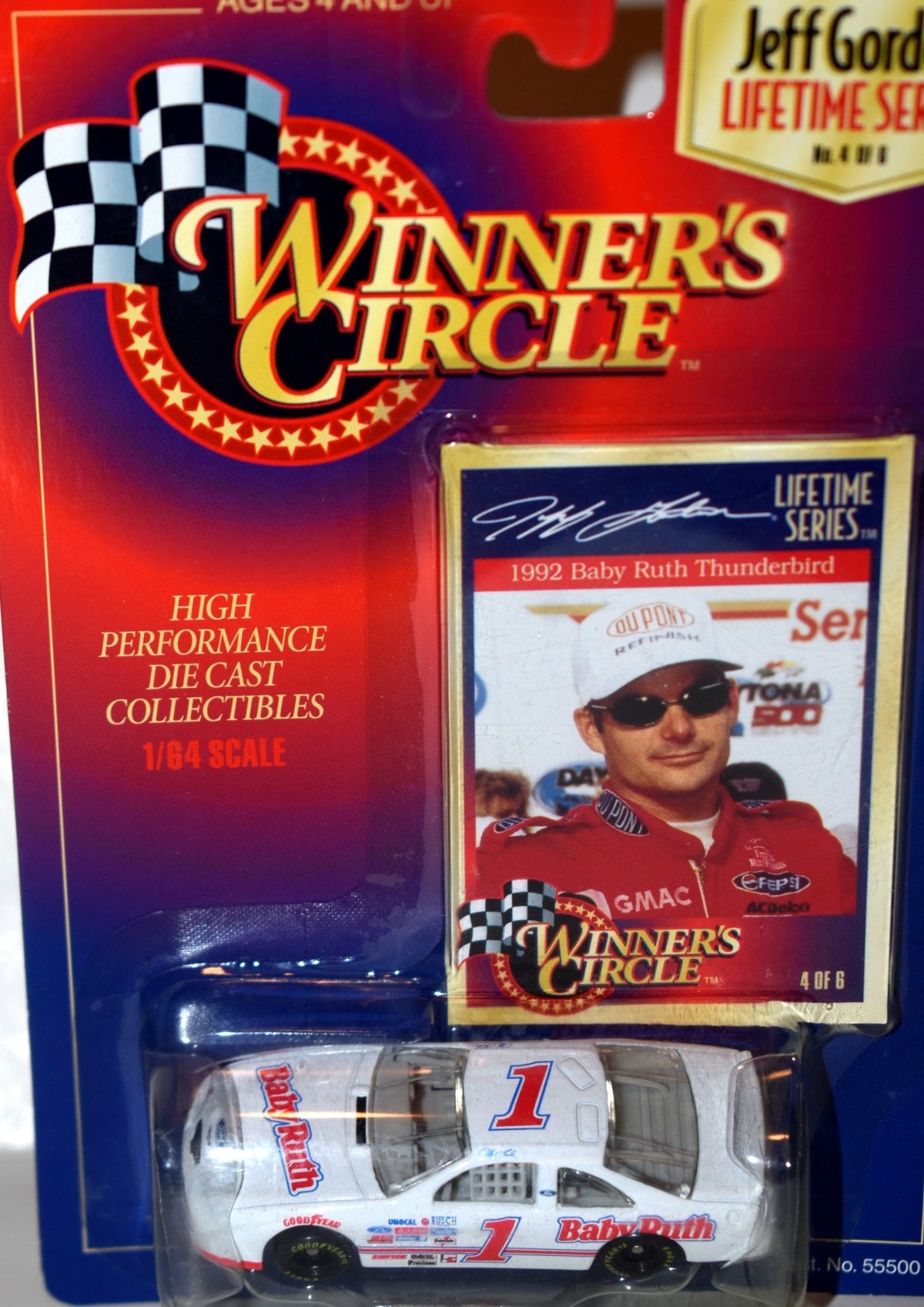 Winners Circle NASCAR - Jeff Gordon Lifetime Series - Baby Ruth 1992 Ford Thunderbird