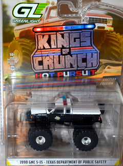 Greenlight - Kings of Krunch Hot Pursuit- Texas State Trooper 1990 GMC S-15 4x4 Pickup Truck