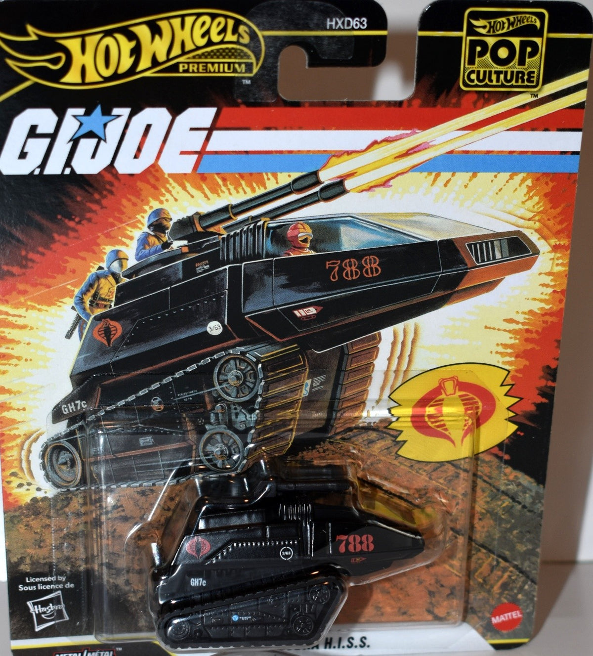 Hot Wheels Premium - Pop Culture - GI Joe Cobra H.I.S.S. Battle Tank