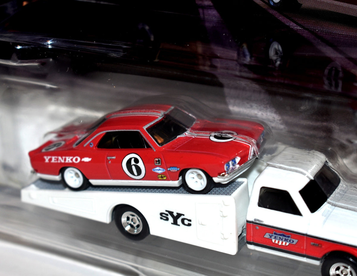 Hot Wheels Car Culture - Team Transport - Yenko - 1966 Chevy Corvair Yenko Stinger & Yenko's 72 Chevy Ramp Truck.