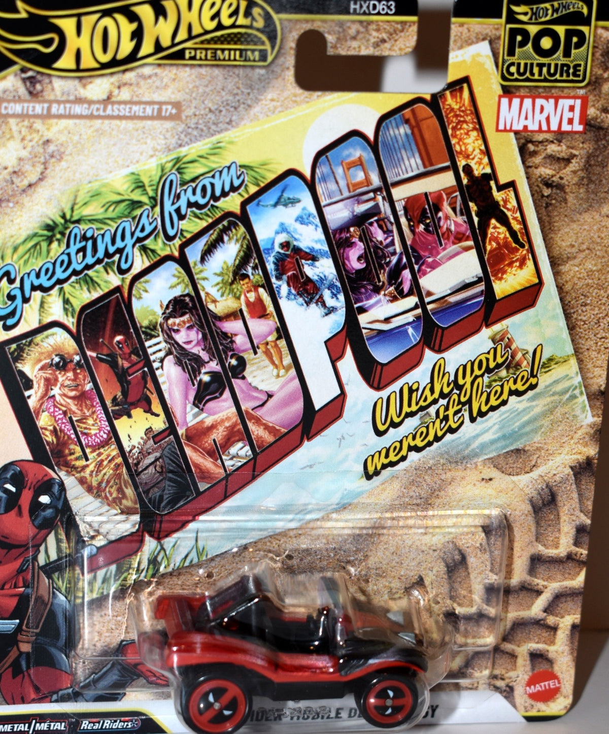 Hot Wheels Premium - Pop Culture - Marvel Deadpool Spider-Mobile Dead Buggy