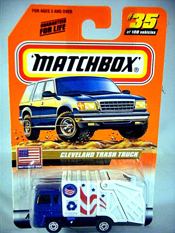Matchbox 2000 Millennium Logo Chase Series - Cleveland Trash Truck
