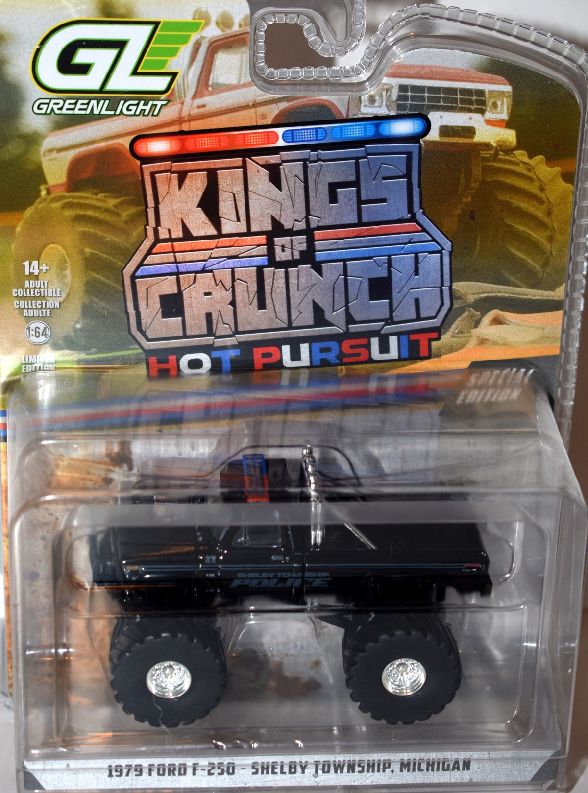 Greenlight - Kings of Krunch Hot Pursuit - Shelby Township Ford F-250 4x4 Police Truck
