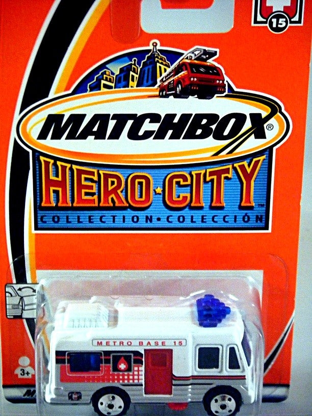 Matchbox Hero City Logo Chase Series - Metro Alarm Ambulance