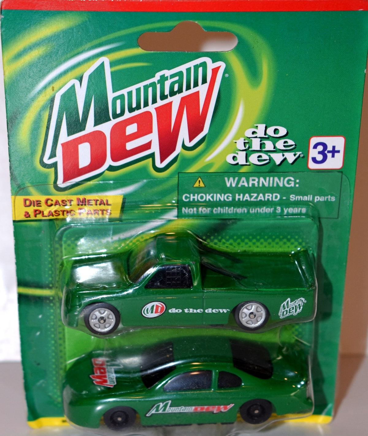 Golden Wheels - Mountain Dew NASCAR Promo Set with NASCAR Truck and Cup Car