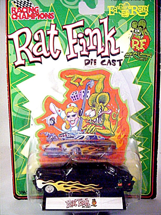 Racing Champions Rat Fink Series - Custom Mercury Lead Sled - Merc Coupe with Flame Job