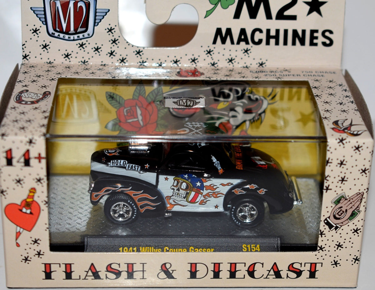 M2 Machines Auto-Thentics - Flash and Diecast - 1941 Willys Gasser