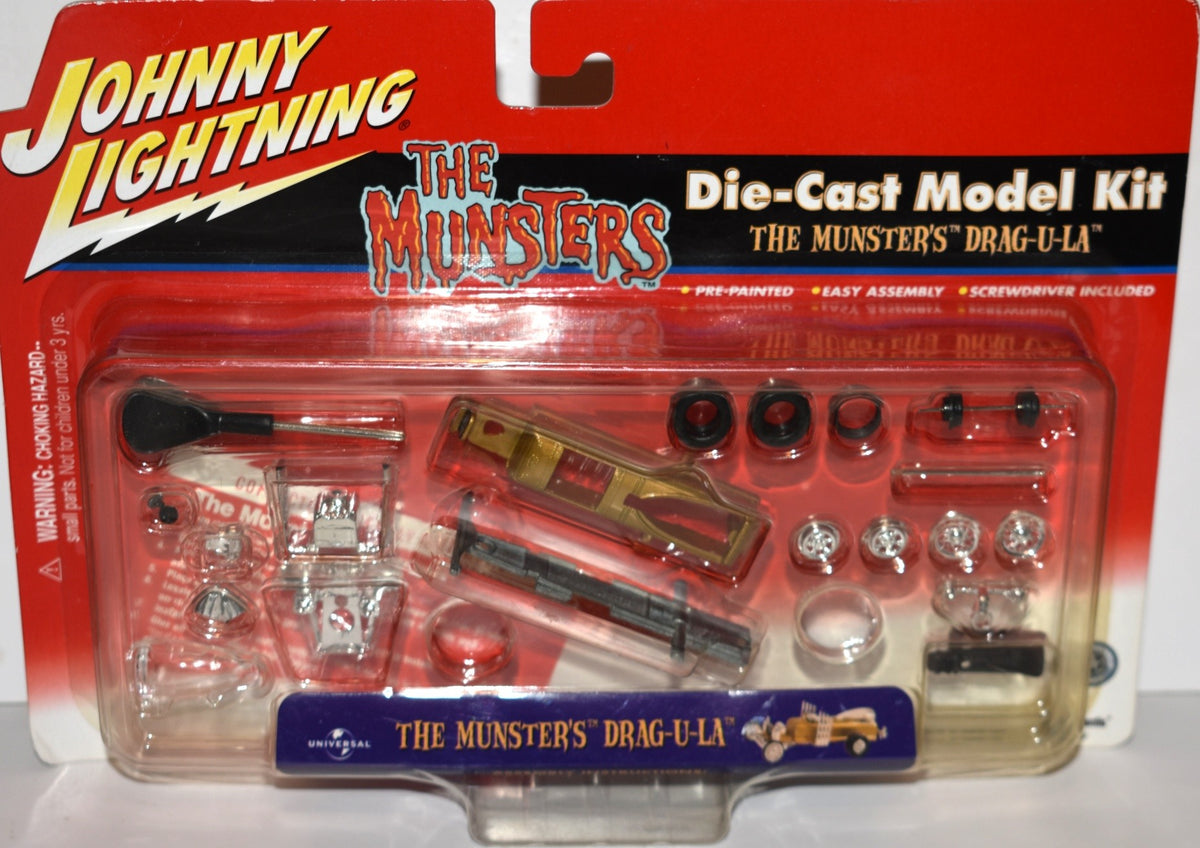 Johnny Lightning Diecast Model Kits - The Munsters Grandpa's Drag-U-La Hot Rod Coffin Car