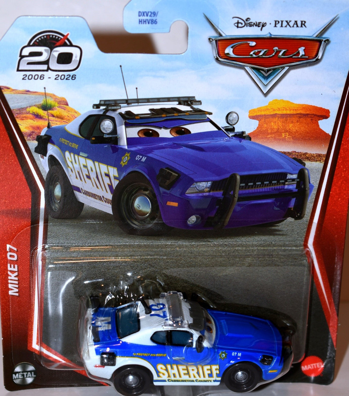 Disney CARS 20th Anniversary - Mike 07 - Ford Mustang Sheriff Patrol Car