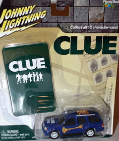 Johnny Lightning - Clue - Rare White Lightning Chased - Cadillac Escalade SUV