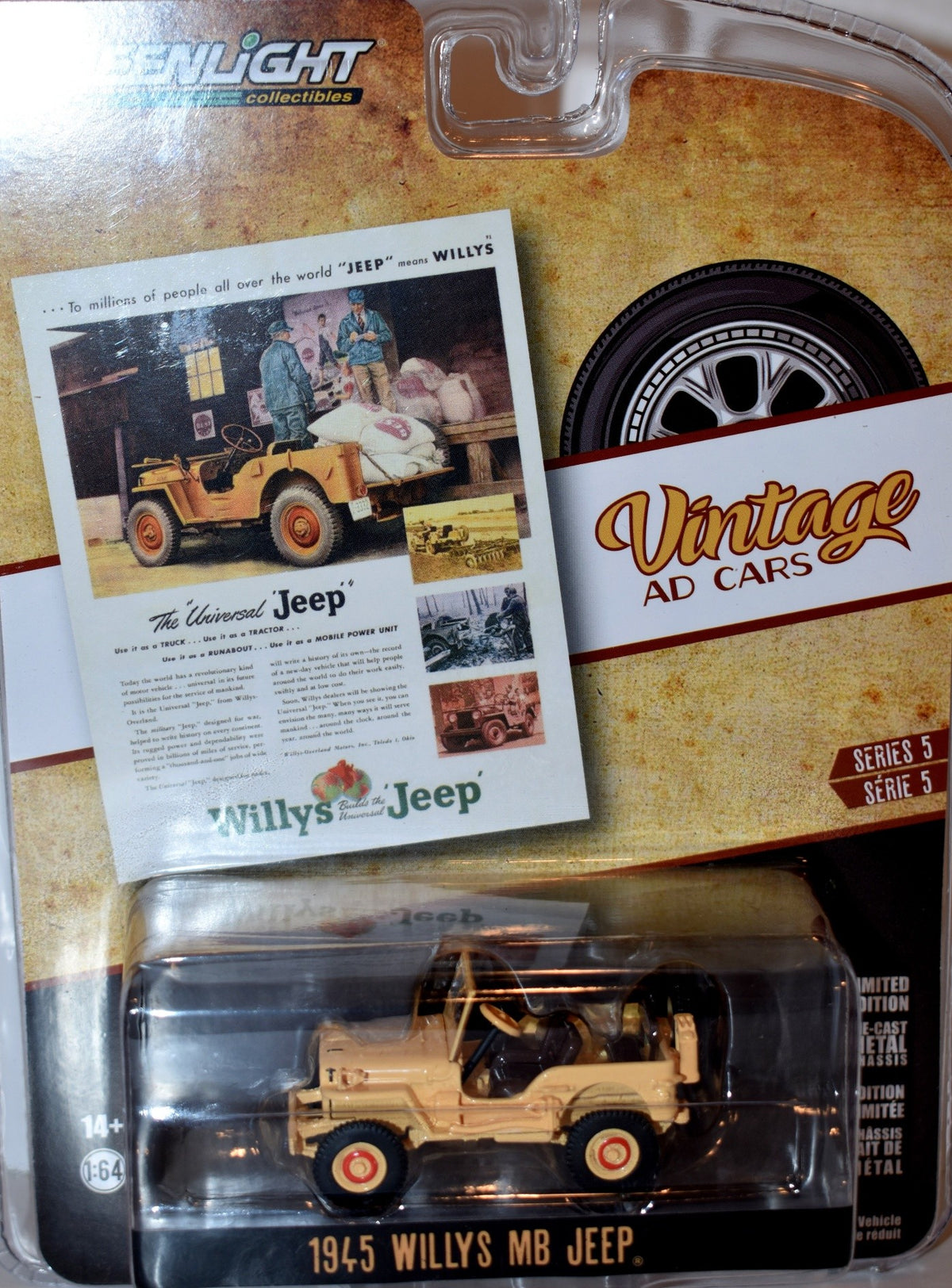 Greenlight Vintage Auto Ads - 1945 Willys MB Jeep