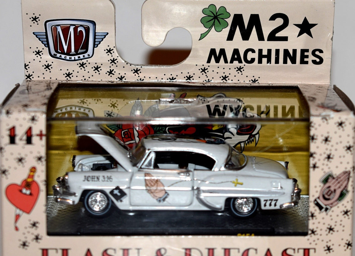 M2 Machines Auto-Thentics - Flash and Diecast - 1954 Chevrolet Bel AIr - John 3:16 God's Love Prayer
