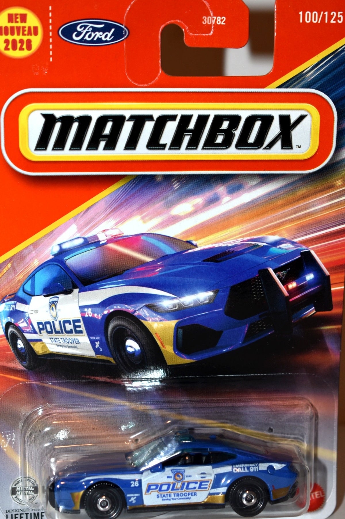 Matchbox -   New for 2026 - Ford Mustang State Trooper Patrol Car