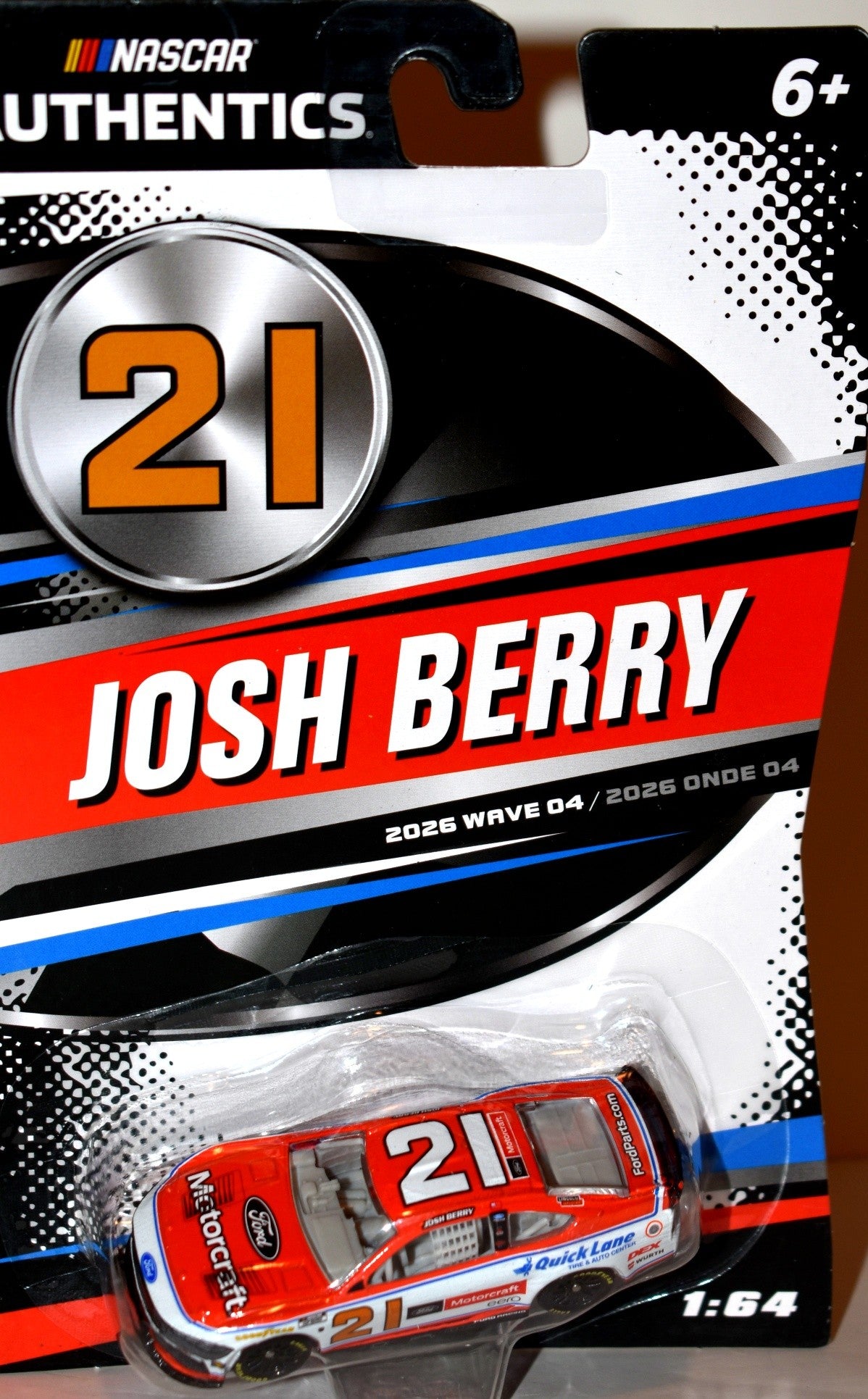 NASCAR Authentics - Wood Brothers Josh Berry Motorcraft Ford Mustang Stock Car