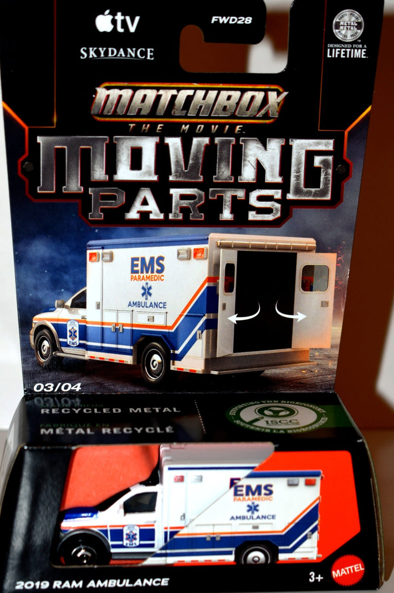 Matchbox  The Movie - Moving Parts - 2019 RAM EMS Paramedics Ambulance
