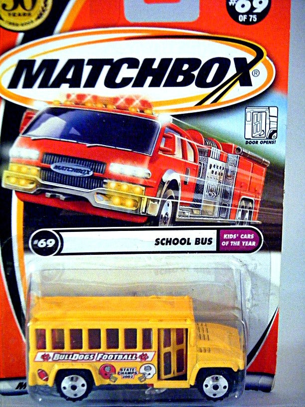 Matchbox - Bulldogs Football Team School Bus