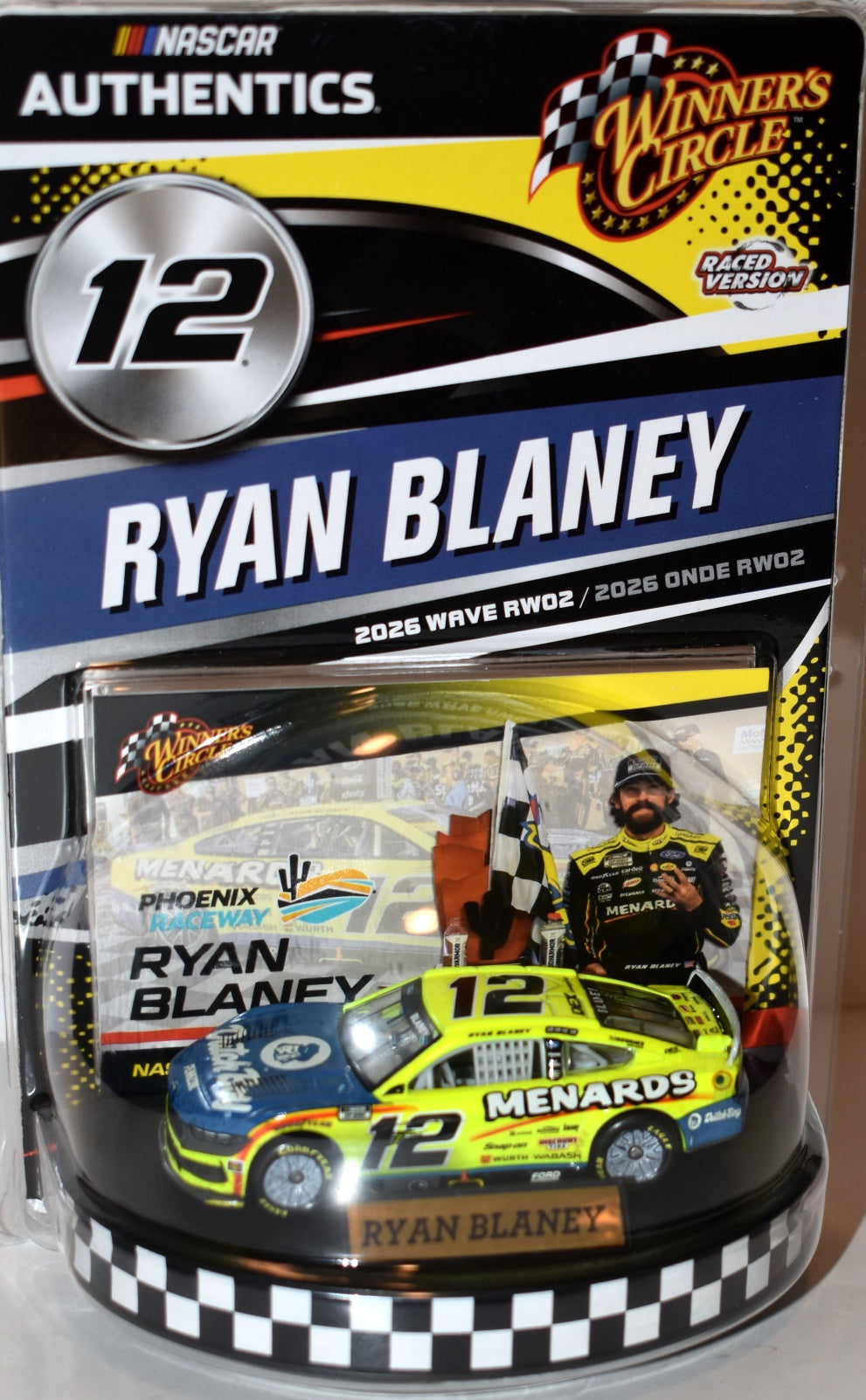 Winners Circle - Phoenix Winning Car - Ryan Blaney Menards Ford Mustang
