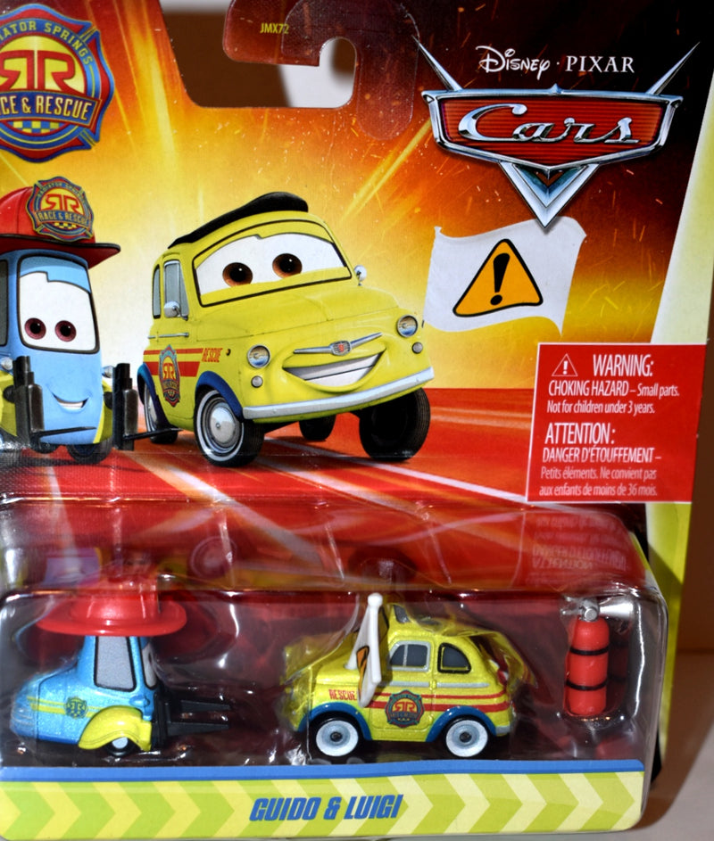 Disney CARS  - Race & Rescue Set - Luigi and Guido - Fiat 500 and Forklift-1